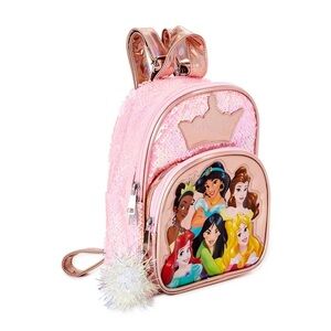 NWT Disney Kids’ Mini Backpack with Princess Print, Pink
